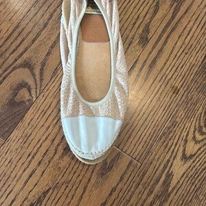 Women’s Ballet Flats in Blush and White Spain